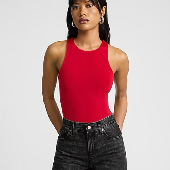 Express Tops - Body Contour Compression High Neck Bodysuit